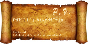 Pállfy Viktória névjegykártya